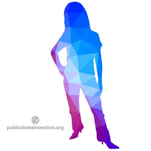 Silhouette of a female person