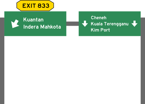 Maleisië expressway verkeersbord