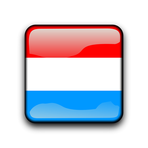 Luxemburg vlag vector knop