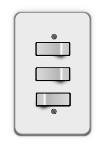Três interruptores elétricos