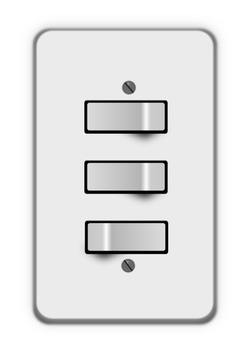 Trois interrupteurs électriques