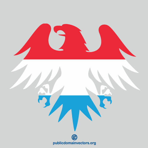 Aigle héraldique de drapeau luxembourgeois