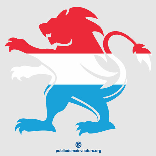 Люксембургский флаг геральдический лев