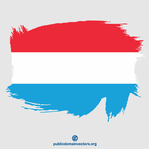 Luxembourg national flag painted