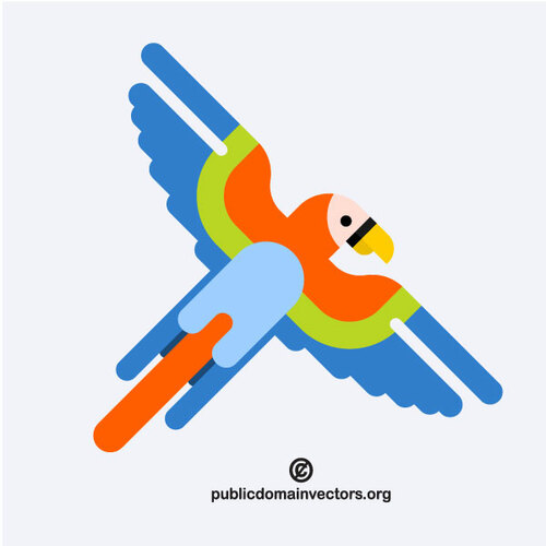 Renkli Amerika papağanı vektör küçük resim