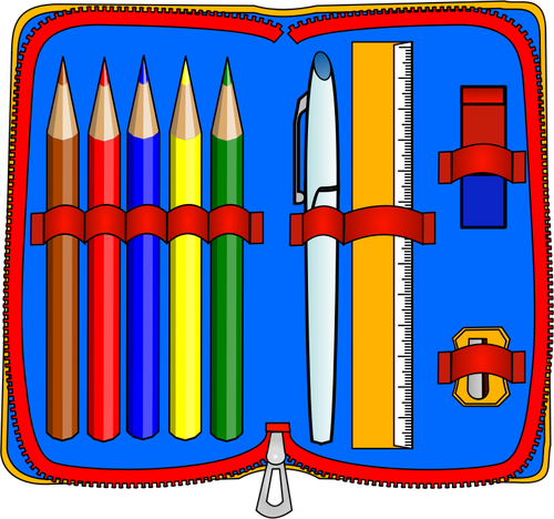 Caixa de lápis coloridos