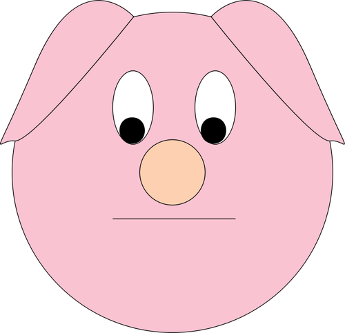 Sad piggy vector illustration