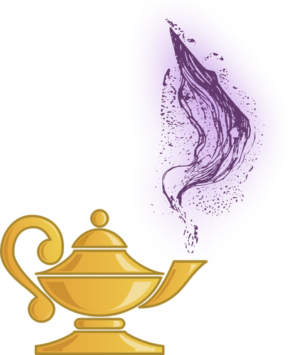 Golden magic lamp