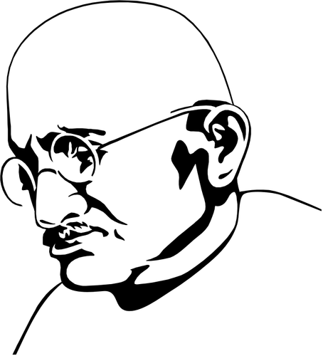 Mahátma Gándhí portrét