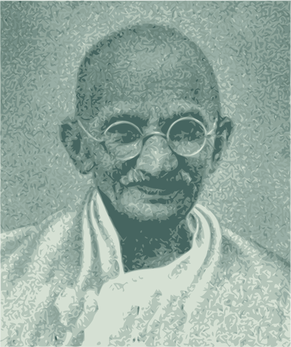 Dessin du portrait de Mahatma Gandhi vectoriel