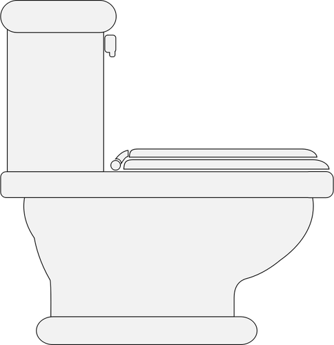 Toilet seat closed vector clip art