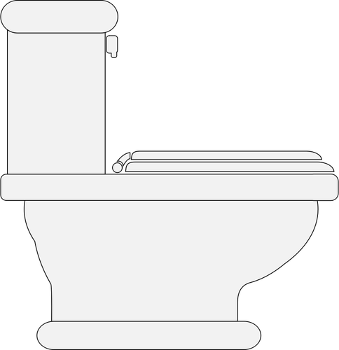 Siège de toilette fermé vector clipart