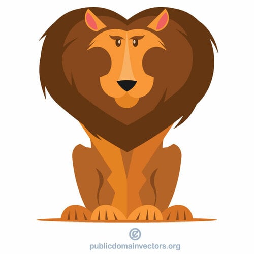 Male Lion Cartoon Clip Art Public Domain Vectors