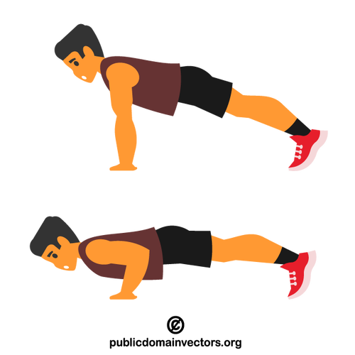 Pria melakukan push-up