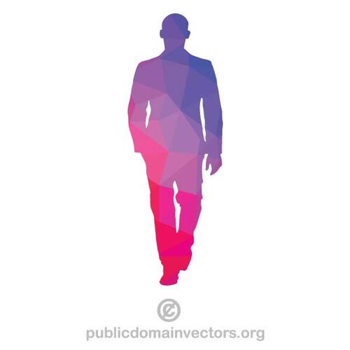 Silhouette of a man vector image