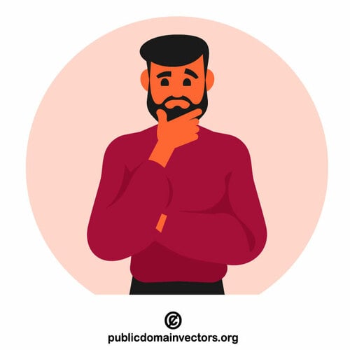 Man standing and thinking