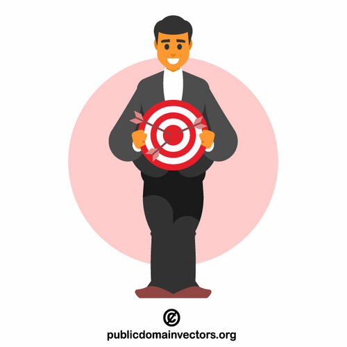 Man with a target