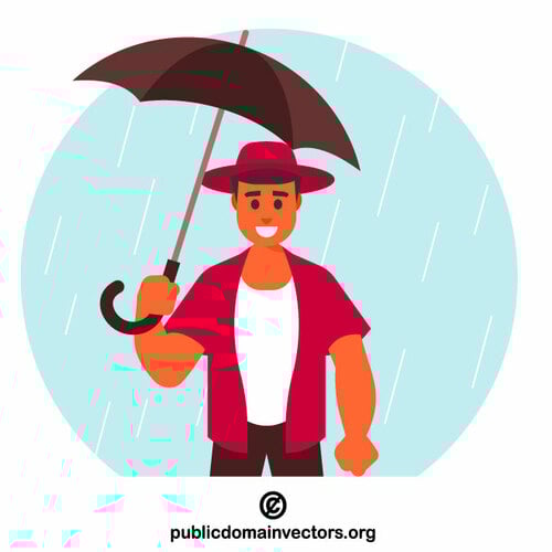 Man with an umbrella