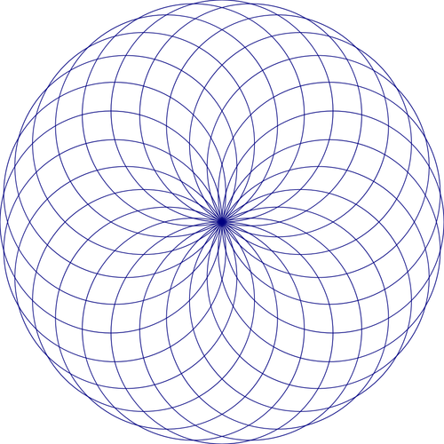 Mandala bleu foncé