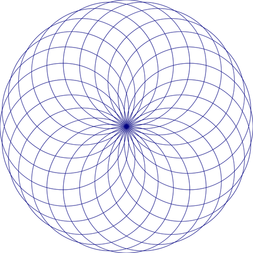 Mandala azul escuro