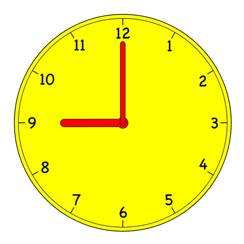 Analogue clock vector drawing