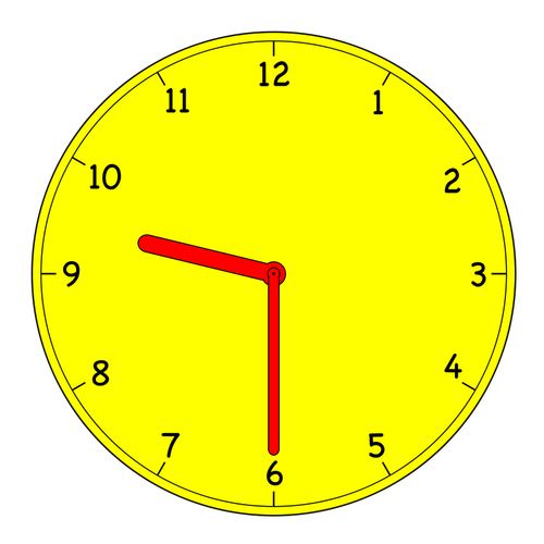 Ilustración de vector de reloj analógico