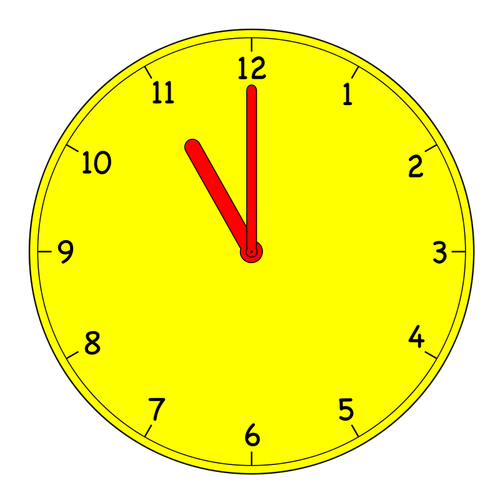 Analogue clock vector image