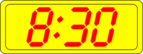 Digital clock display vector drawing