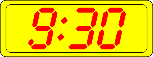 Digital clock display vector clip art