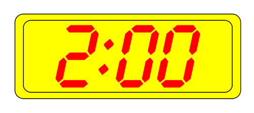 Digital clock display vector clip art