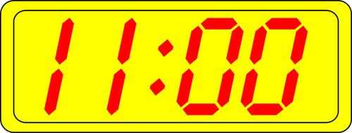 Digital clock display vector graphics