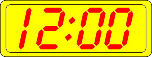 Digital clock display vector image