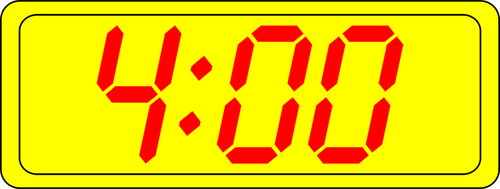 Digital clock display vector graphics