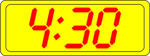 Digital clock display vector clip art