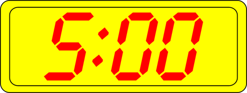 Digital clock display vector image