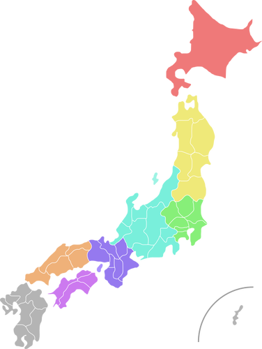 日本地図 パブリックドメインのベクトル