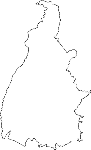 Tocantins region vector map drawing