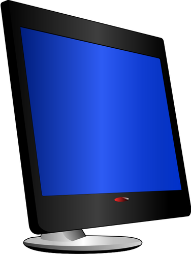 독립 구조로 서 있는 LCD 모니터 벡터 이미지