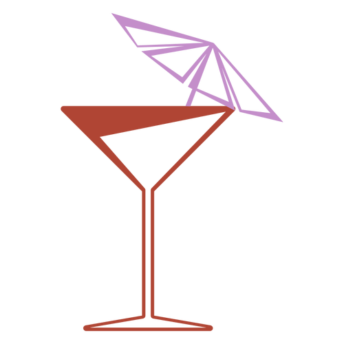 Martini glas vector illustraties