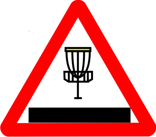 Disc golf roadsign vektor gambar