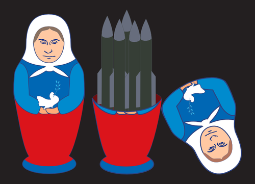 Modern Russian Doll vektör grafikleri