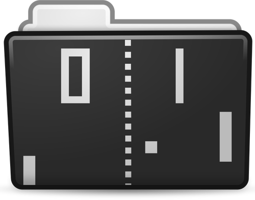 Vektor Klipart ikony složky černé a šedé