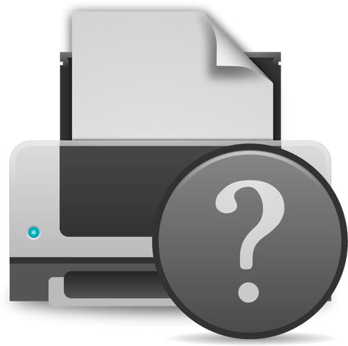 Printer Question Icon vector image