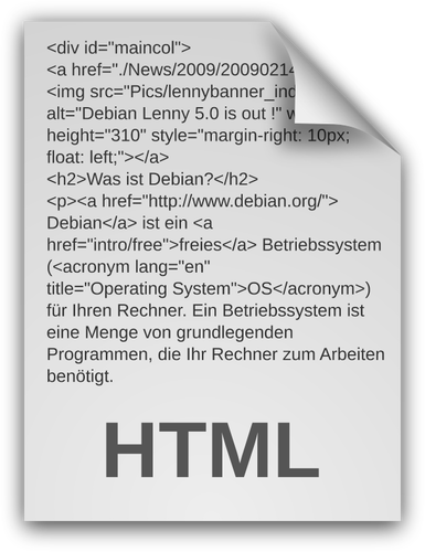 HTML 문서 아이콘