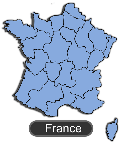 Karta över Frankrike