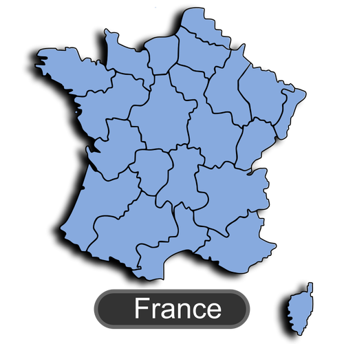 Provinser i Frankrike vektortegning