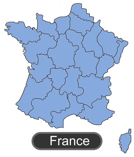 Mapa Francie