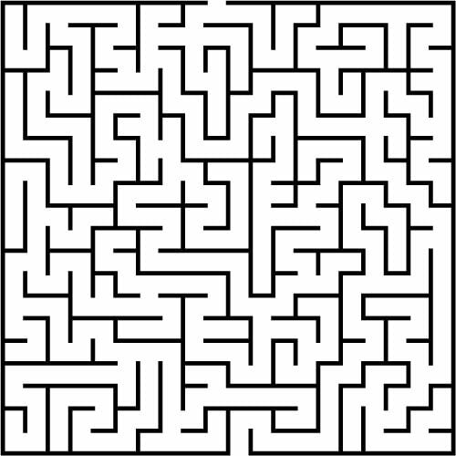 Maze puzzle illustration vector | Public domain vectors