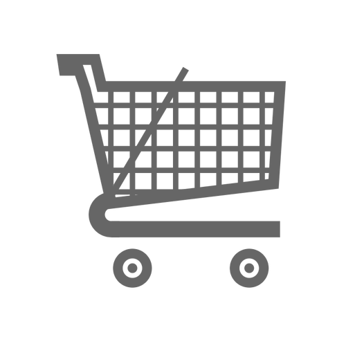 Supermarket vozíku vektor znamení