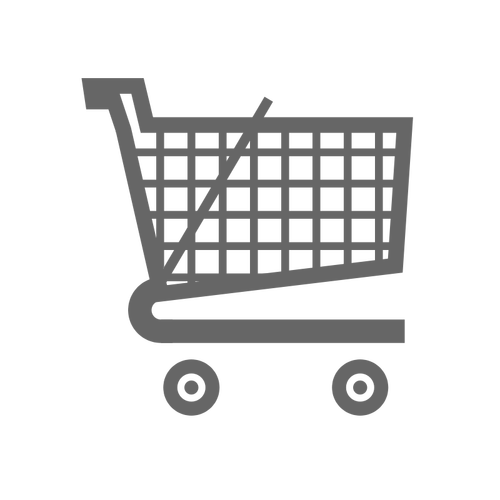 Supermarket trolley vector sign